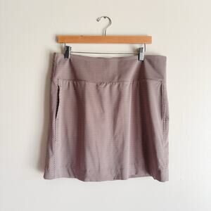 Fairway and Greene Brown + White Printed Golf Skort - Large